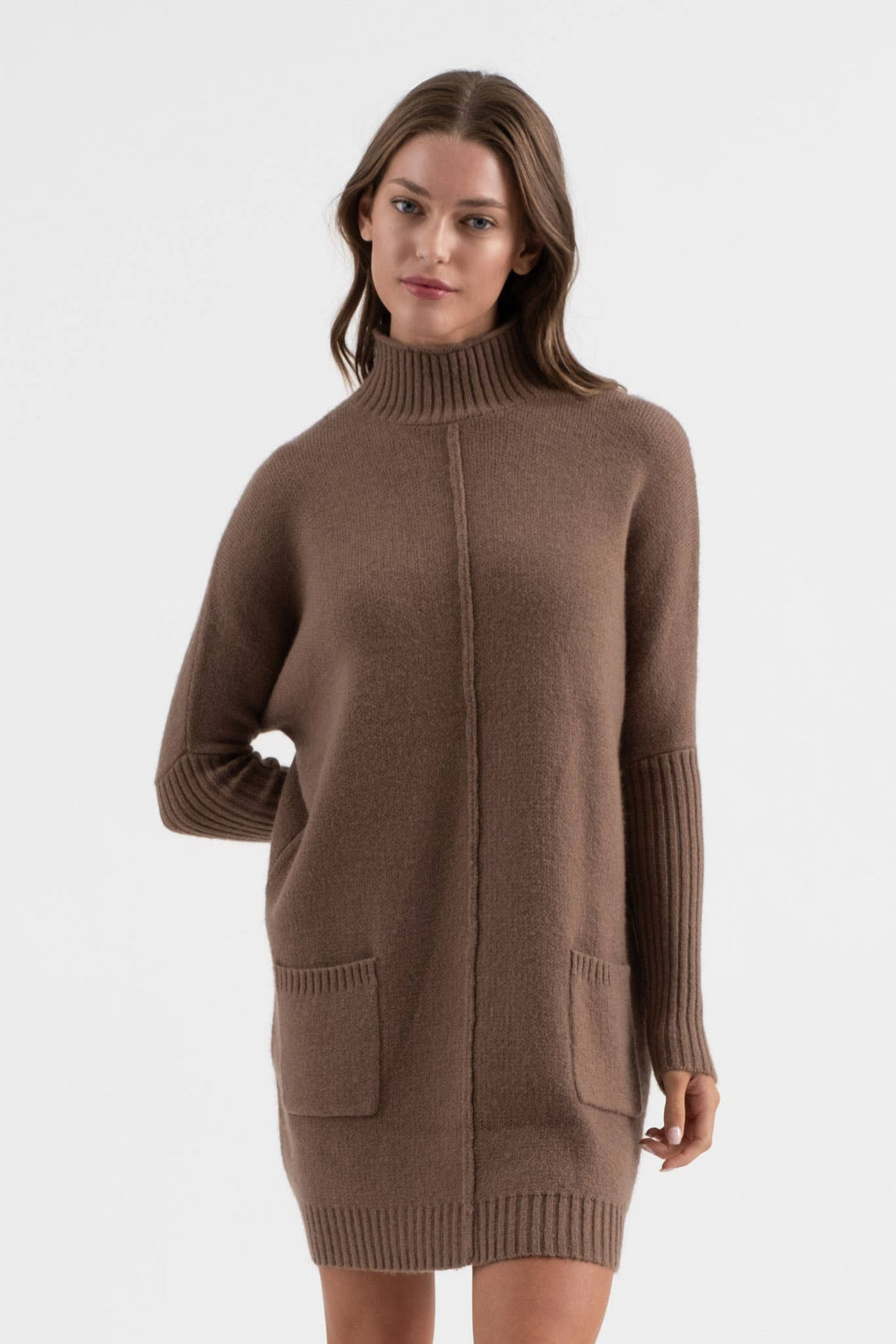 Front Seam Sweater Dress