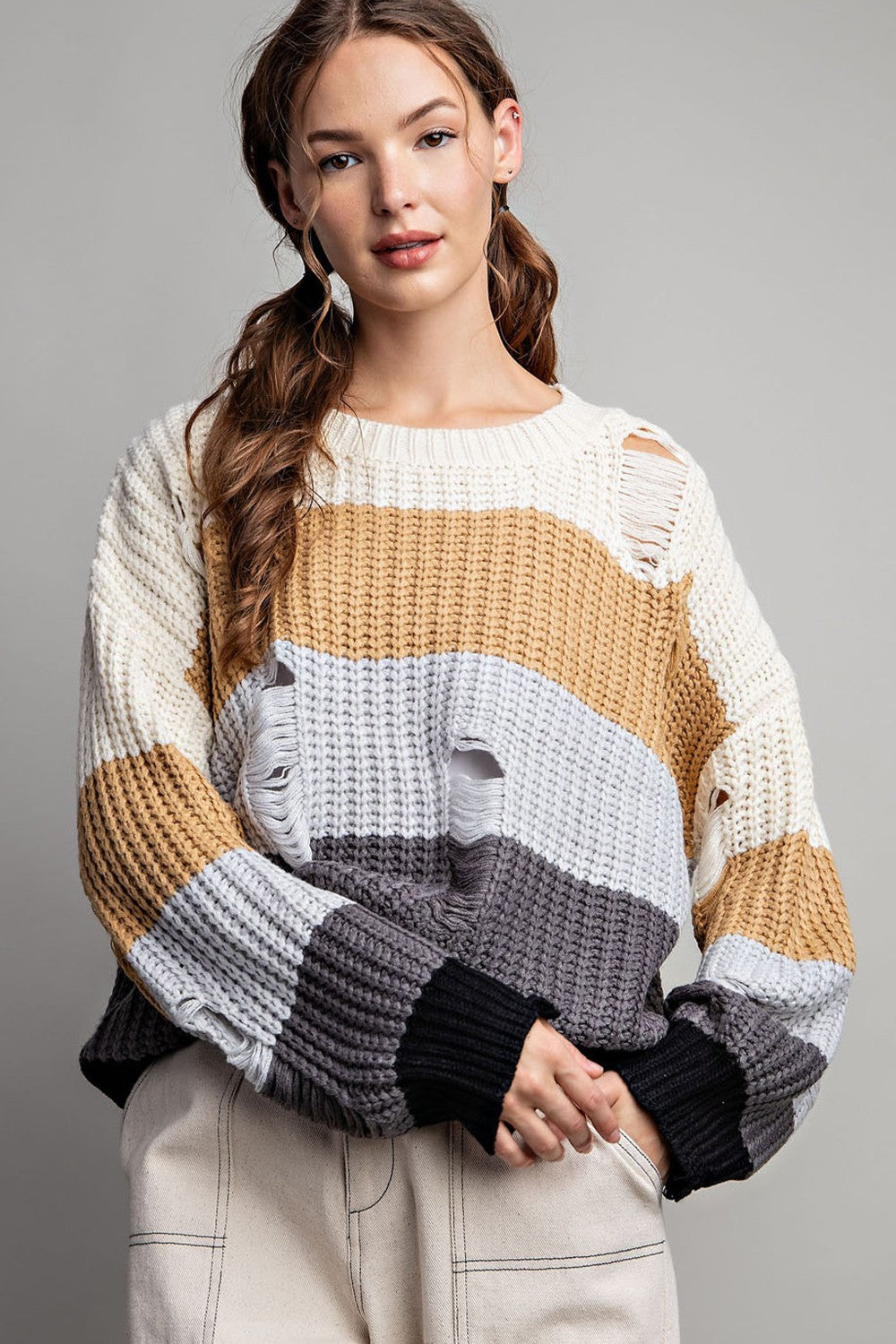 Pumpkin Picking Stripe Sweater