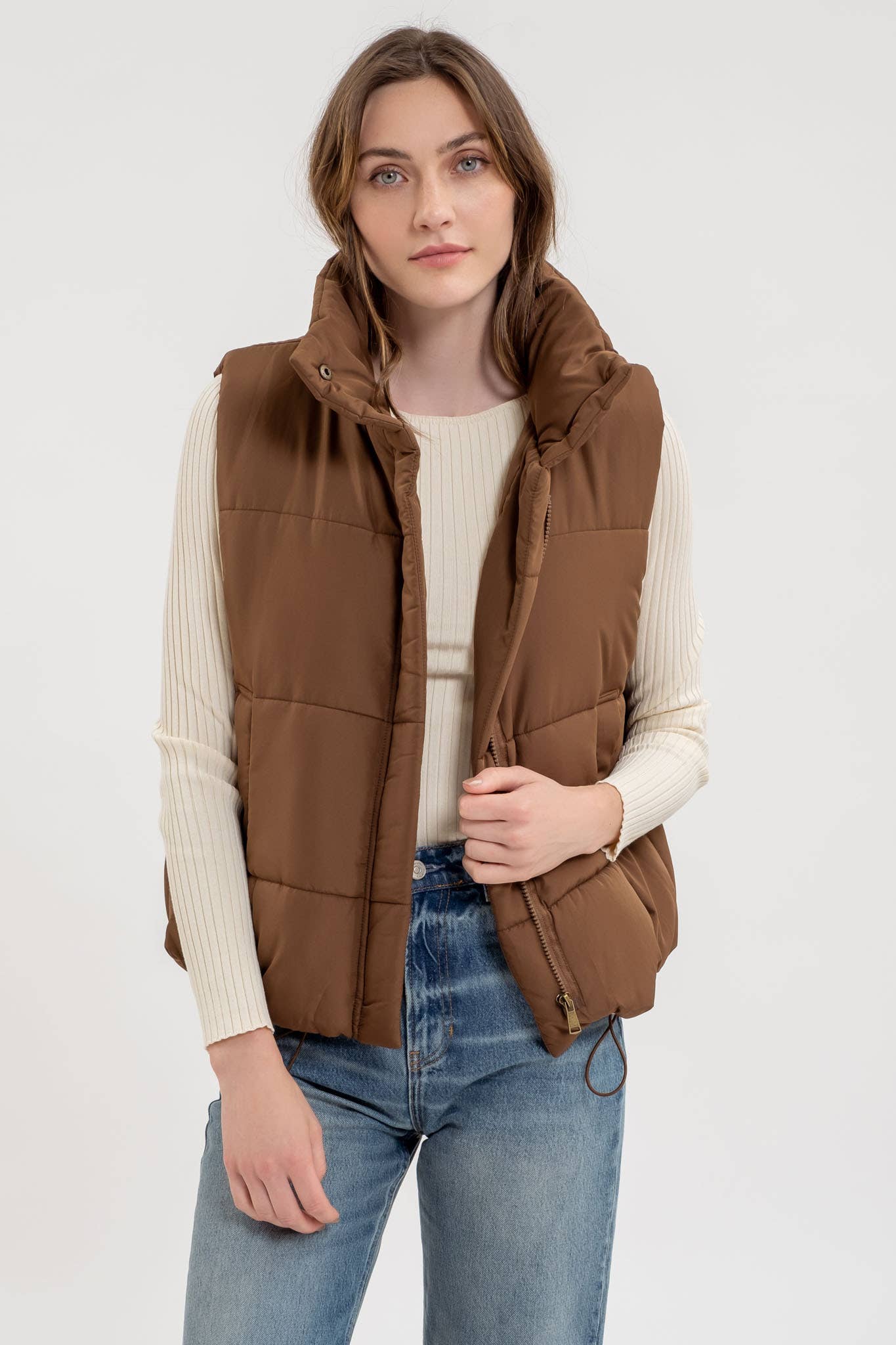 Hayride Puffer Vest - MOCHA