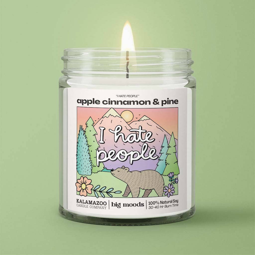 &quot;I Hate People&quot; Candle