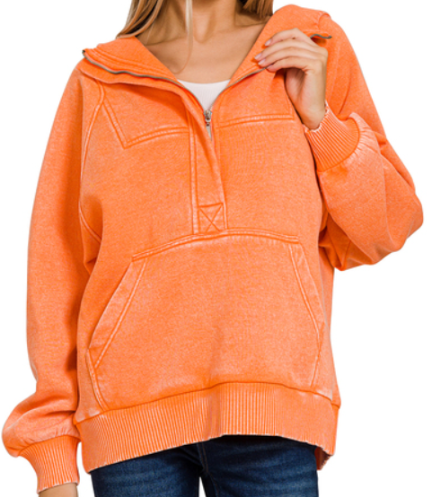 Orange Peel Acid Wash Hoodie