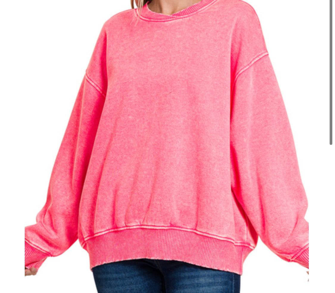 Flutter Fuchsia Oversize Sweatshirt