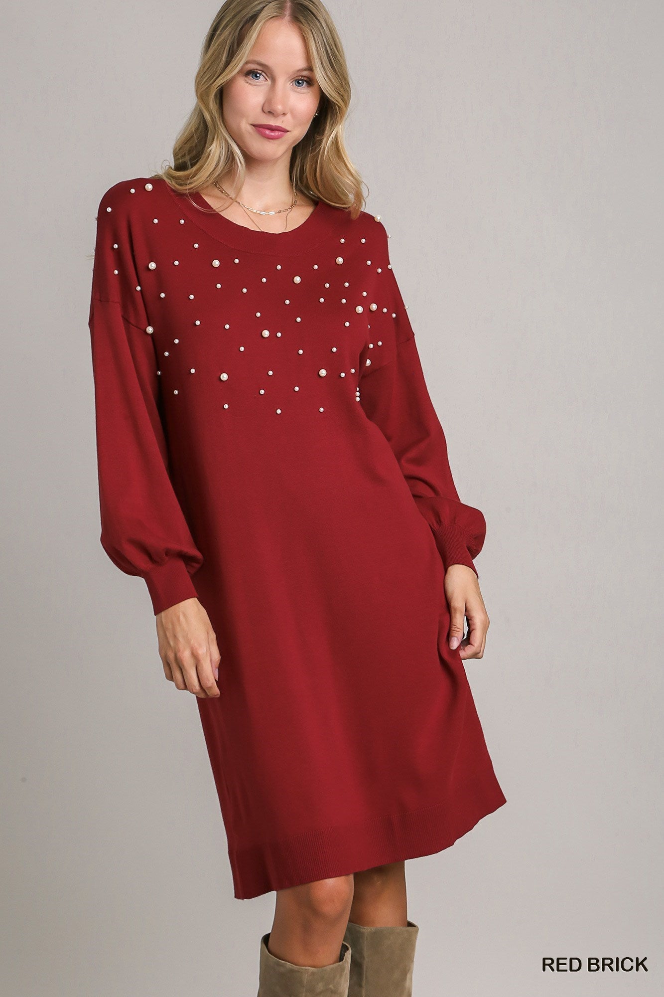 Jingle Pearls Sweater Dress