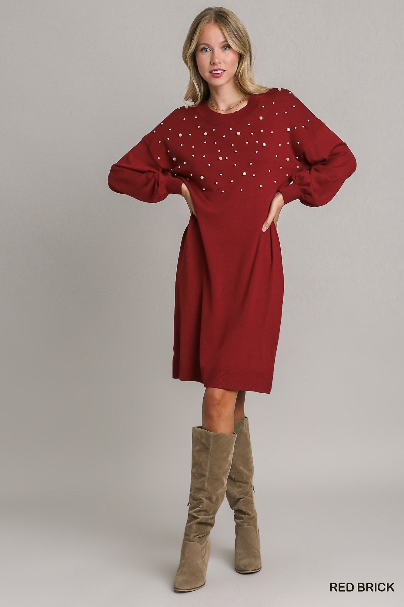 Jingle Pearls Sweater Dress