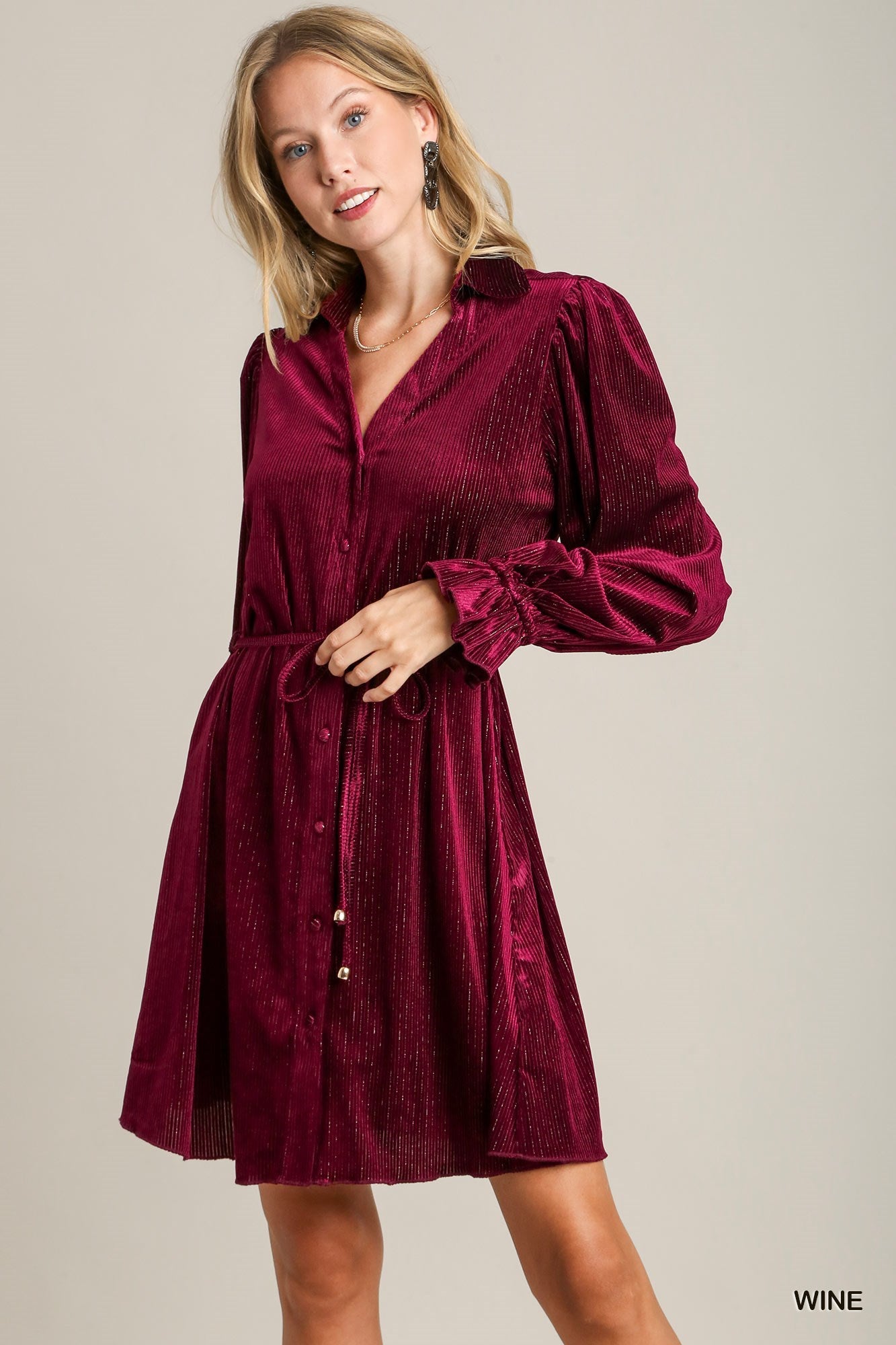 Wine and Dine Velvet Mini Dress