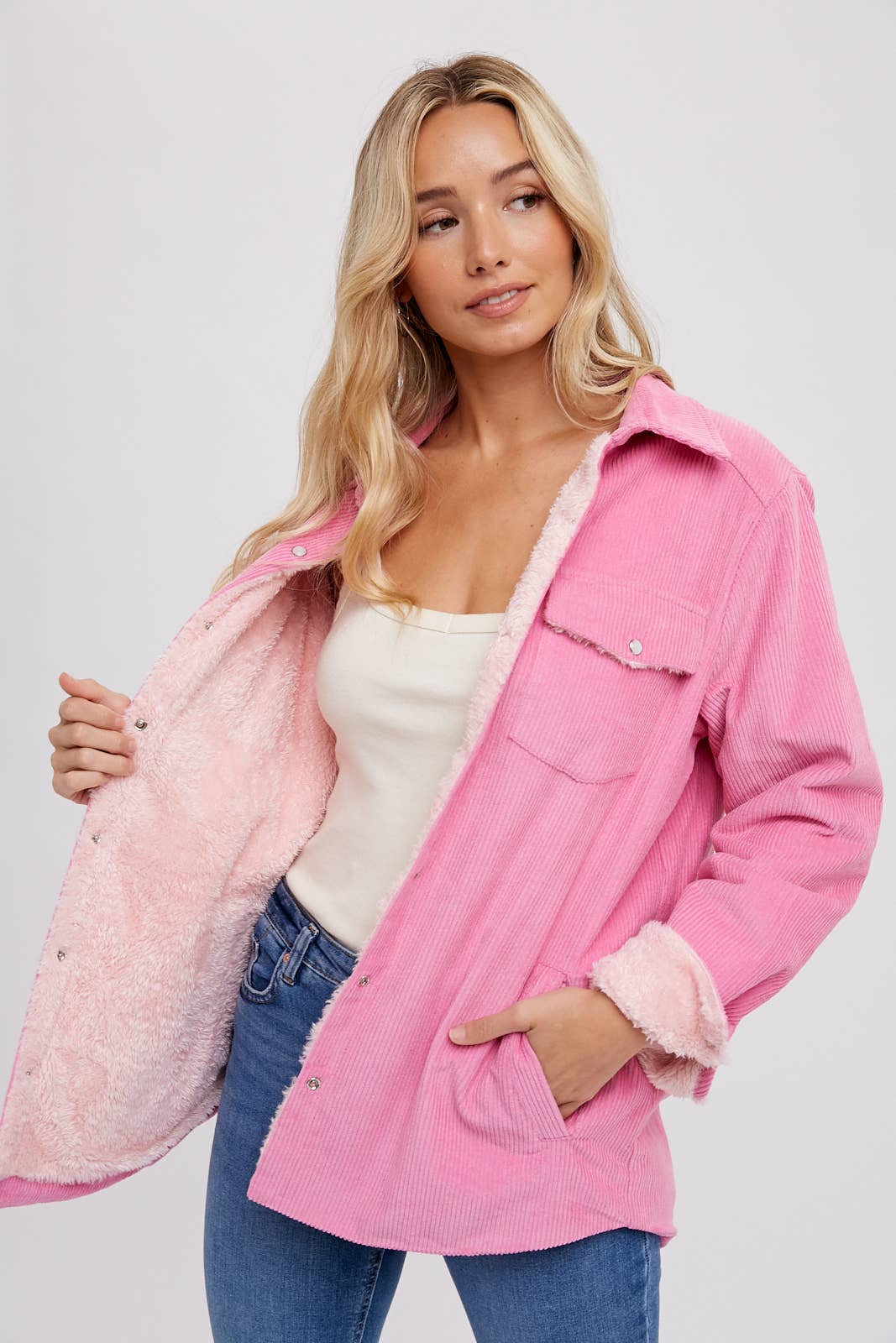 Viva La Barbie Sherpa Lined Jacket