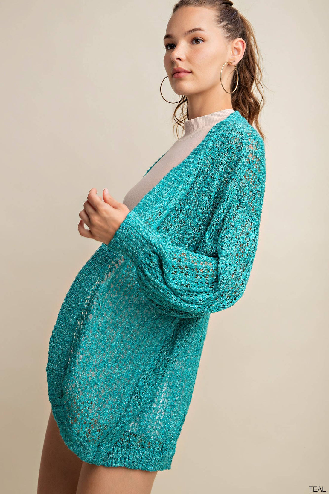 Shimmer Shine Teal Cardigan